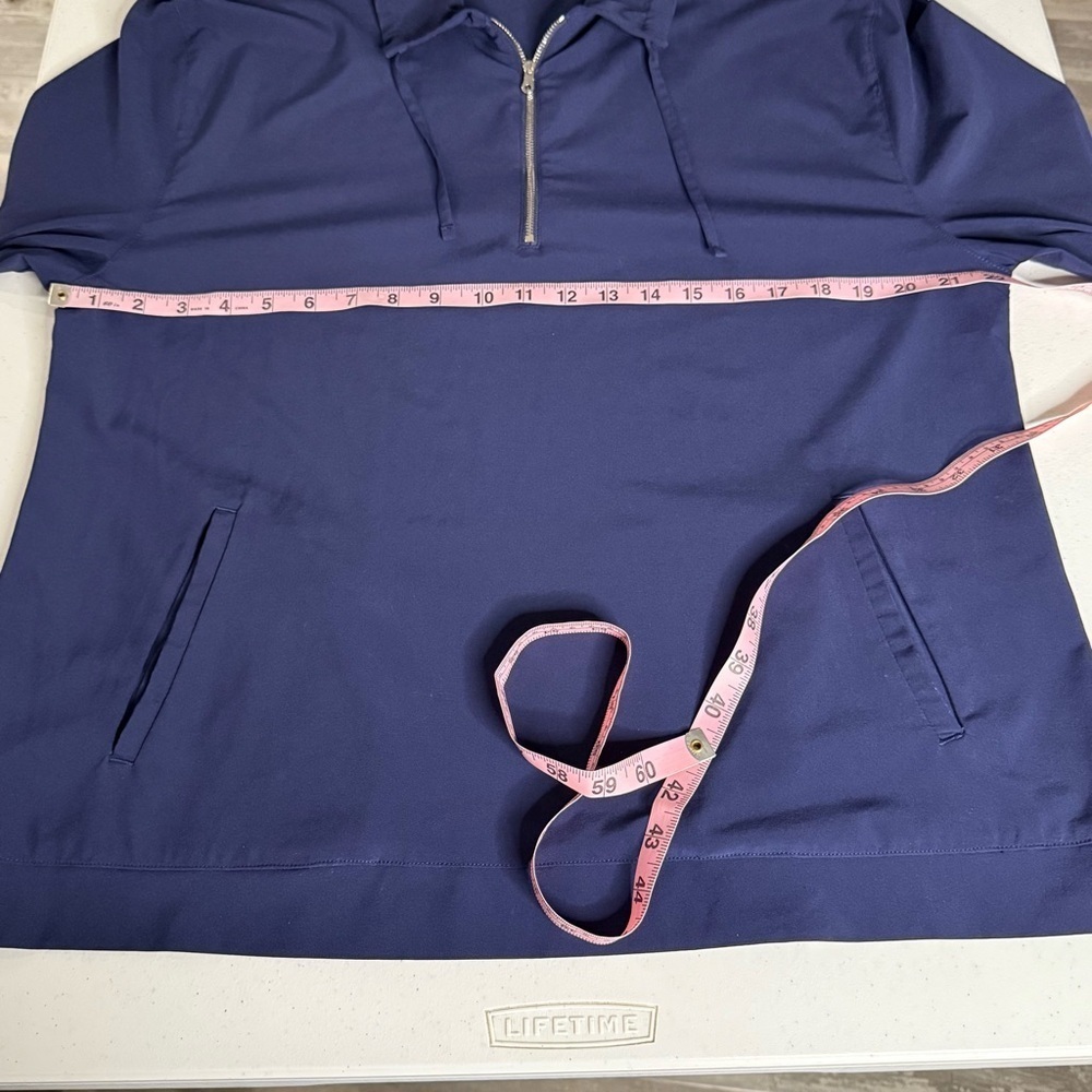 Weekends by Chico’s 1/4 Zip Jacket Sporty Pullover Navy Women’s 12 (Chico’s 2) - Picture 6 of 14
